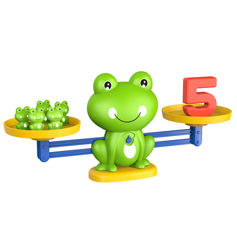 Math Balance Frog Children's Kindergarten Number Addition and subtraction Puzzle Logical Thinking Training Early Education Puzzle Toy Item Picture