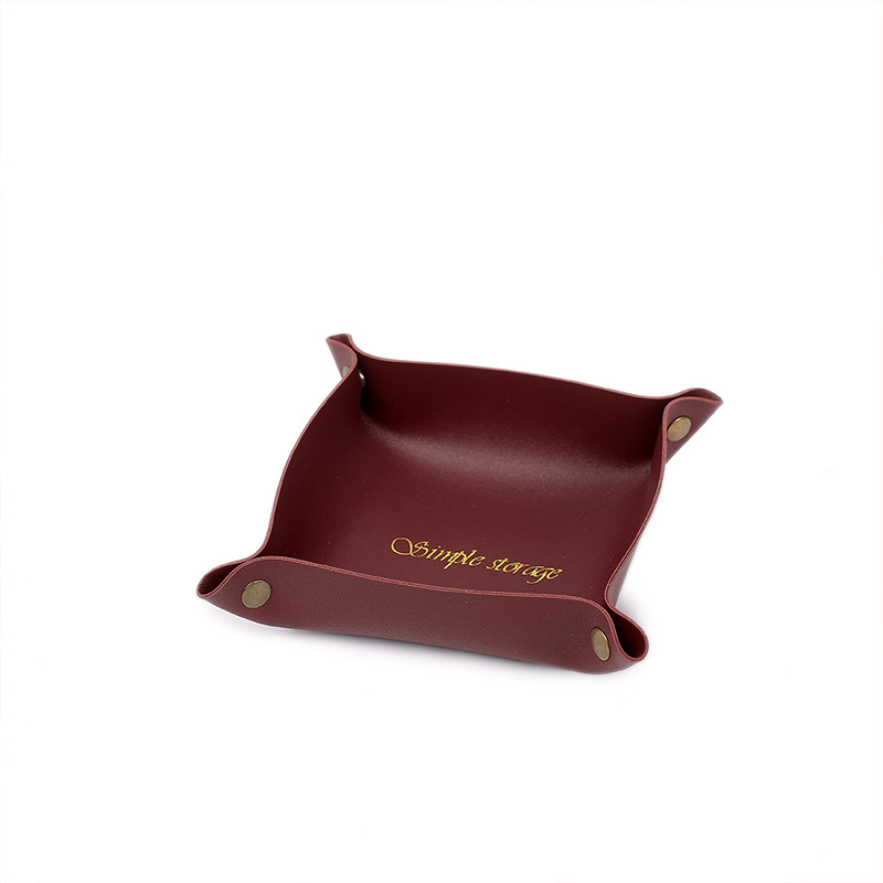 Cross-border leather storage tray, Nordic InS-style desktop entrance key, cosmetics, jewelry, leather organization and storage tray Item Picture