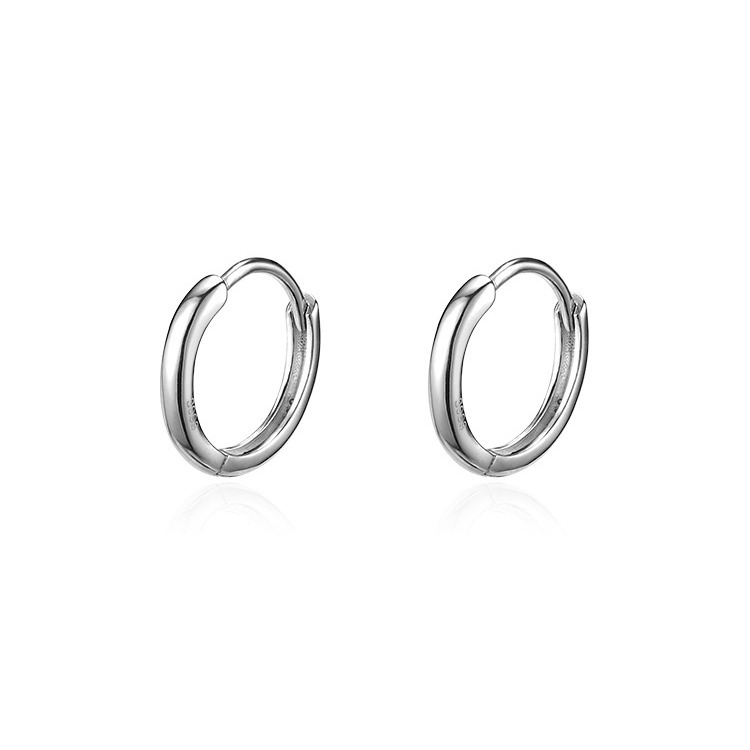 925 sterling silver needle ear loops, circle ear buckles, 2021 new trendy ear studs, sleeping earrings and earrings without removal Item Picture