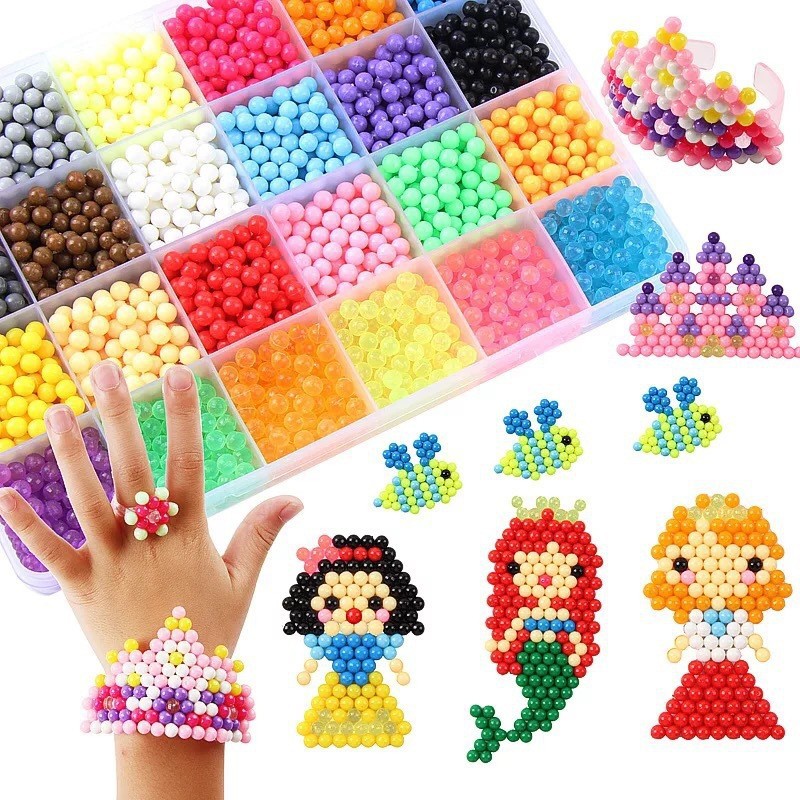 diy magical water mist magic beads, educational bean puzzle, customized toys for boys, girls and children