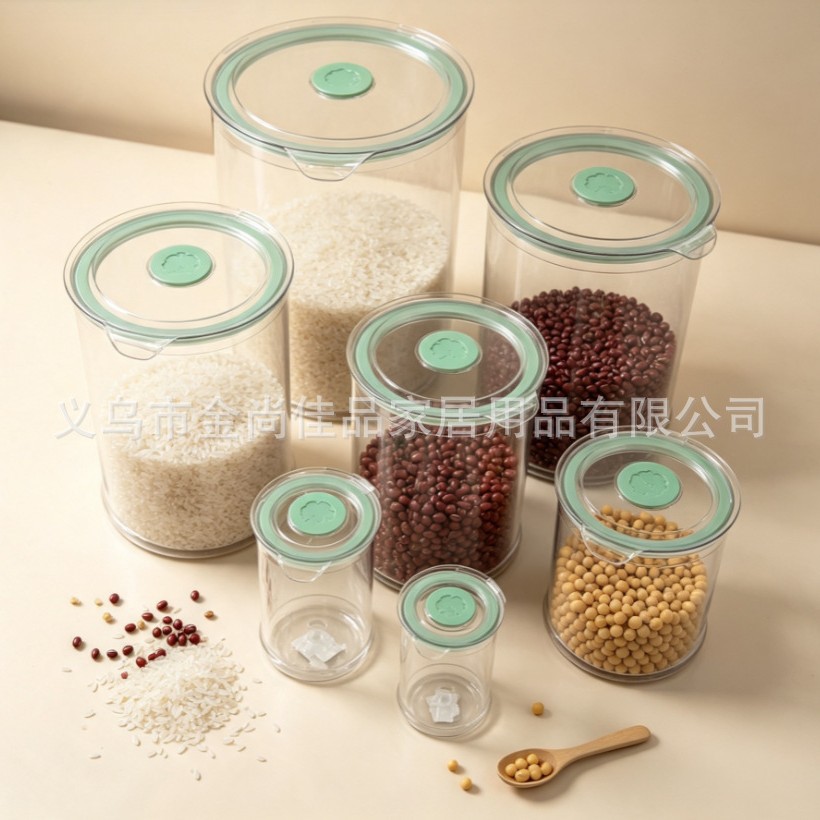 家用直筒透明储物罐Storage jar家用防虫潮大容量五谷杂粮密封罐详情图4