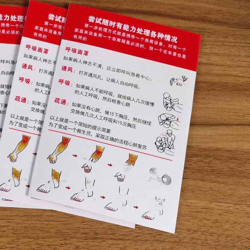 In-stock first aid manual, first aid kit instruction manual, first aid accessory description, outdoor emergency manual Application Scenario
