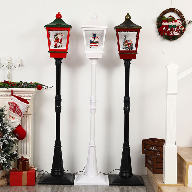 Christmas decorations, Western-style snowfall street lamps, music snow lights, living room display lights, shopping malls, hotels, festival set props Specification image