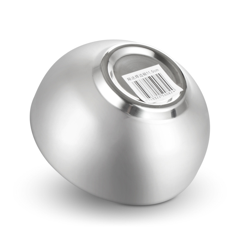 Xiangda welded edge stainless steel thickened bright bowl, double-layer heat-insulating rice bowl, soup bowl, household ramen bowl factory direct sales Specification image