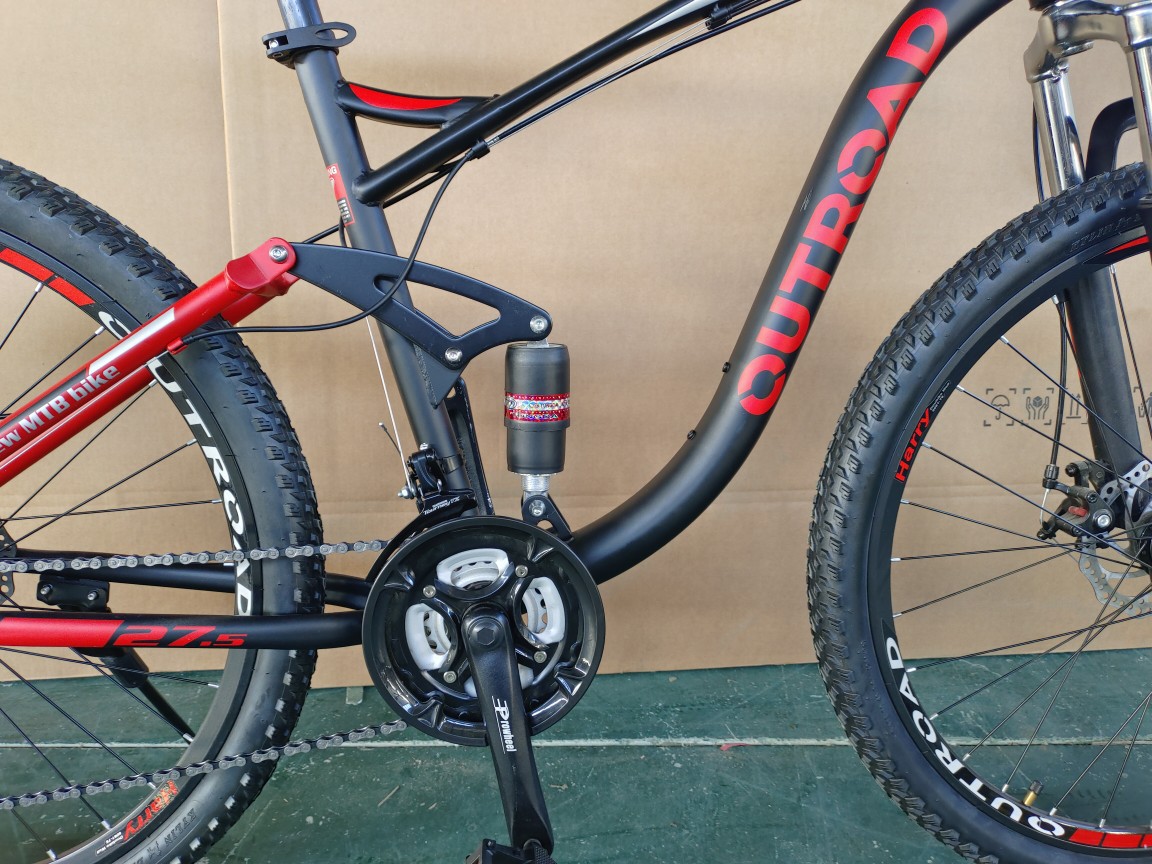 27.5-inch soft-tail mountain bike, bicycle, adult variable-speed sports, men's and women's racing Item Picture