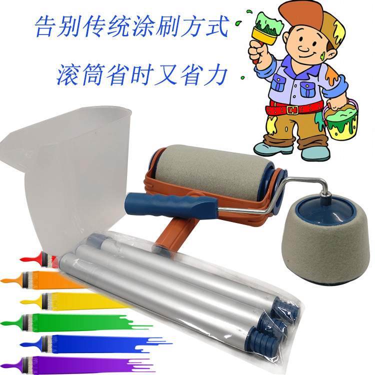 油漆油漆刷/油漆工具/油漆/滚筒刷头9寸/跨境多功能清洁刷产品图