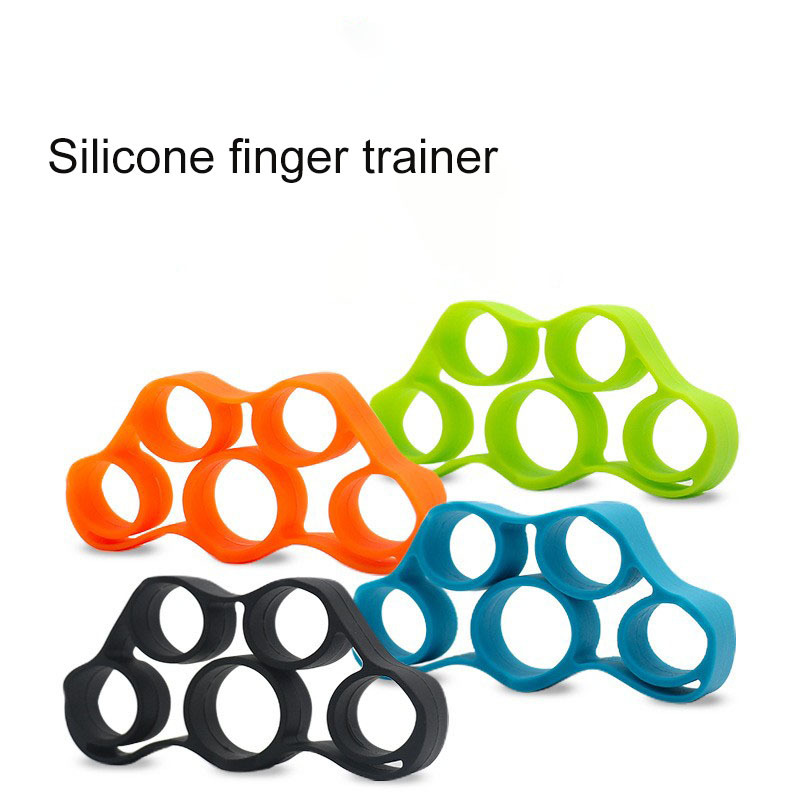 Cross-border silicone finger tension ring, finger trainer, finger exercise device, hand rehabilitation tension device, five-finger trainer details Picture