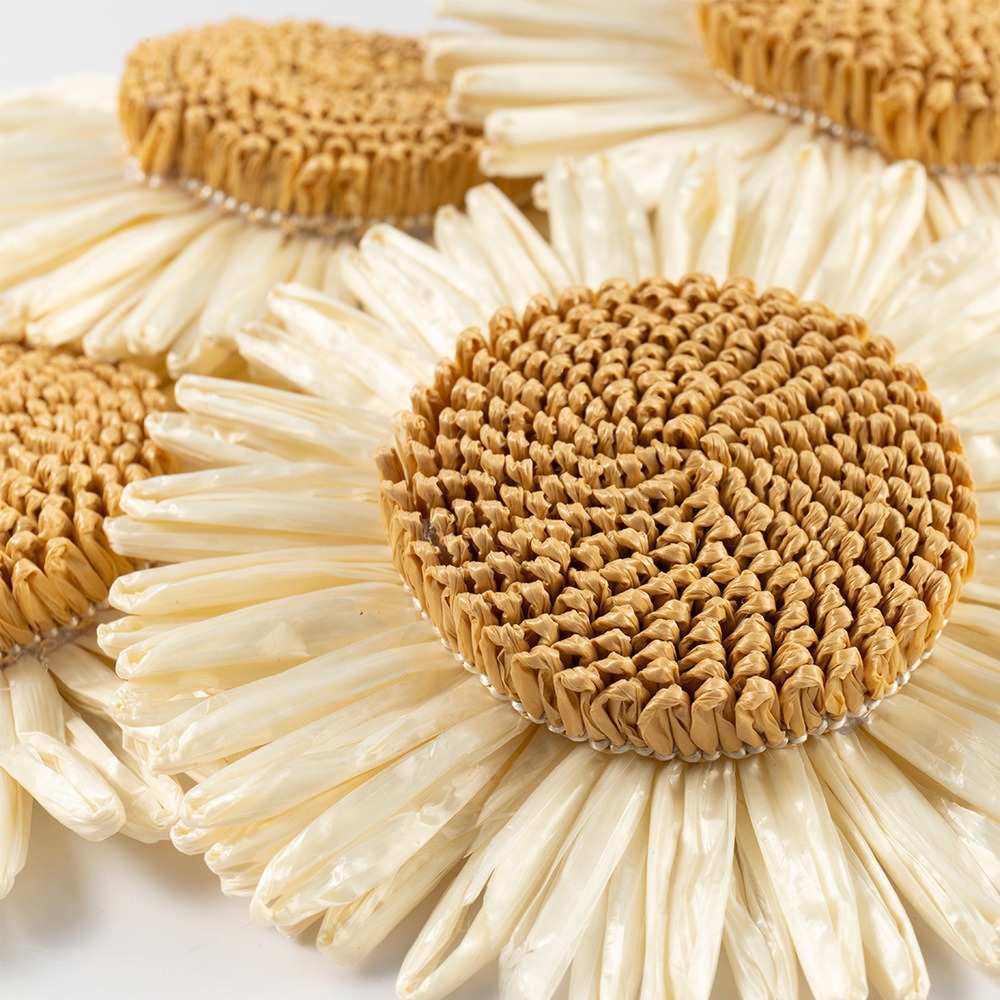 太阳花PP草小雏菊8CM服装包包鞋帽饰品配饰手工DIY现货厂家直销