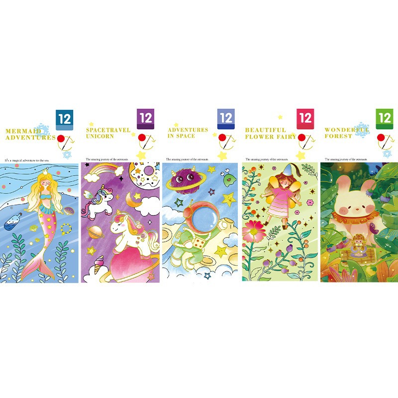 Cross-border children's watercolor coloring sticky notes, self-painted pictures, watercolor books, gouache doodling picture books, factory direct sales Item Picture