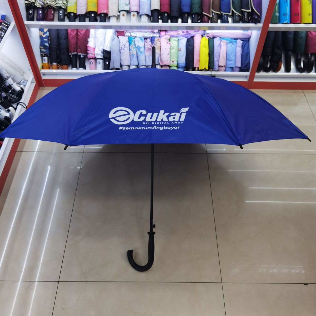 Customized logo printed business gift umbrellas, long-handled straight golf umbrellas, all-weather and all-weather sunshades Specification image