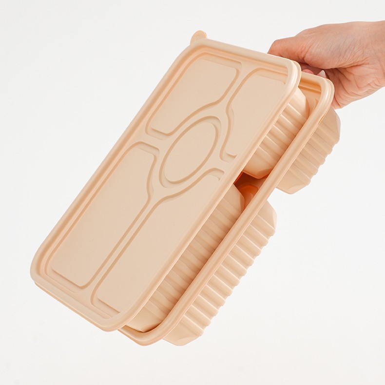 Corn starch biodegradable lunch box, packing box, disposable lunch box, three-compartment, four-compartment, five-compartment, six-compartment special sale box details Picture
