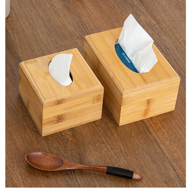 现货竹制收纳盒实木纸巾盒家用多用途抽纸盒现代简约桌面纸巾收纳