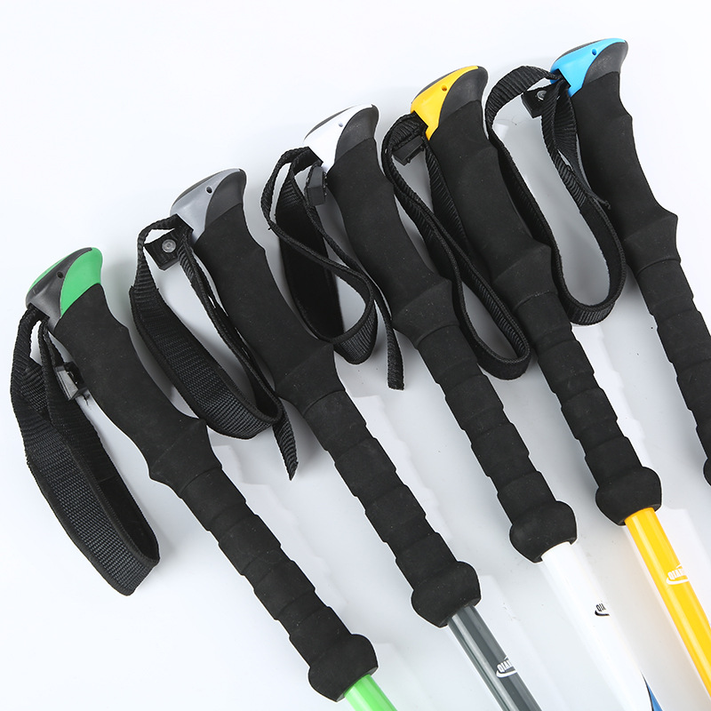 DS8906户外超轻伸缩7075铝合金登山杖徒步手杖键走杖产品图