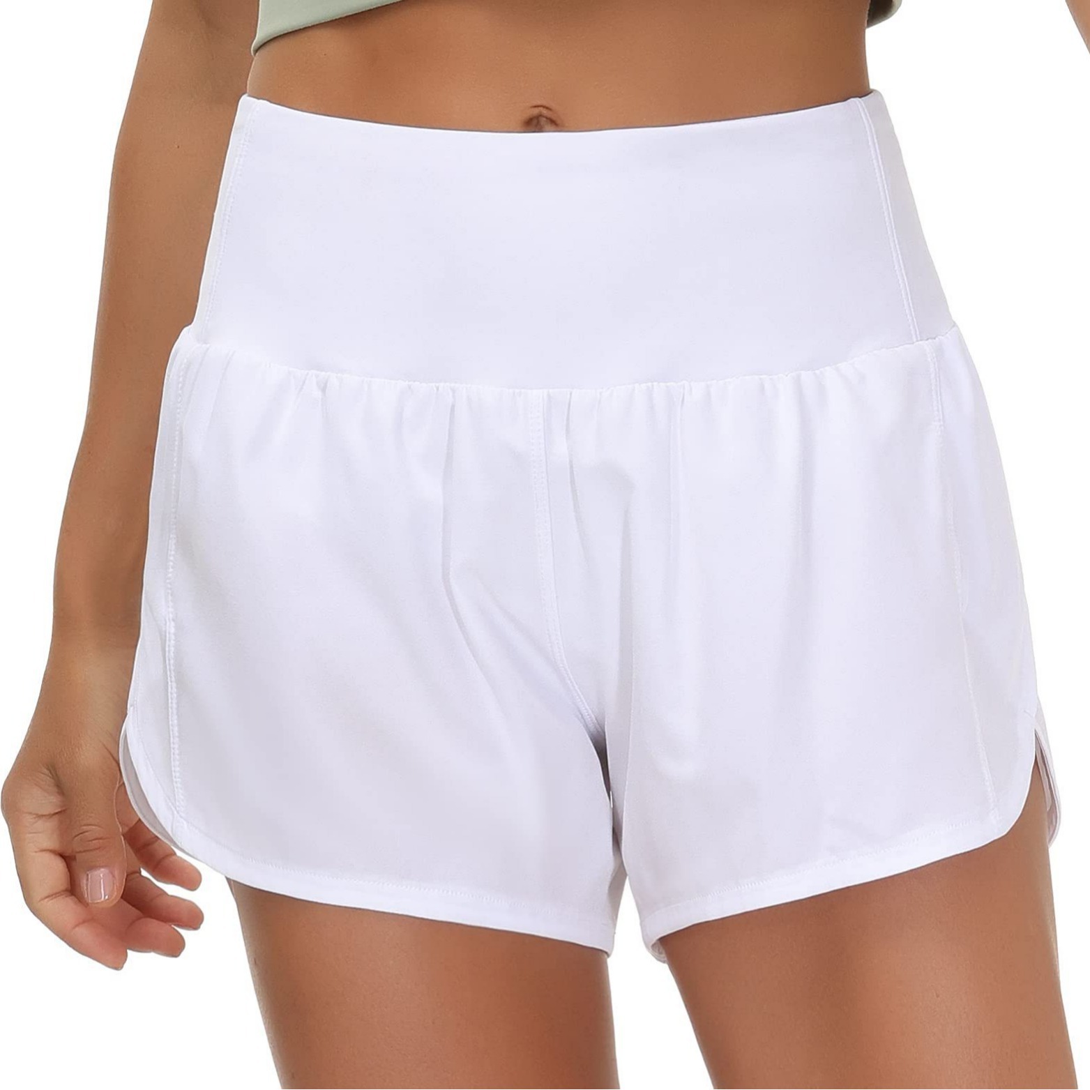 Two loose and casual high-waisted running shorts are the best-selling women's shorts on Amazon Cross-border Trade in 2024 Specification image
