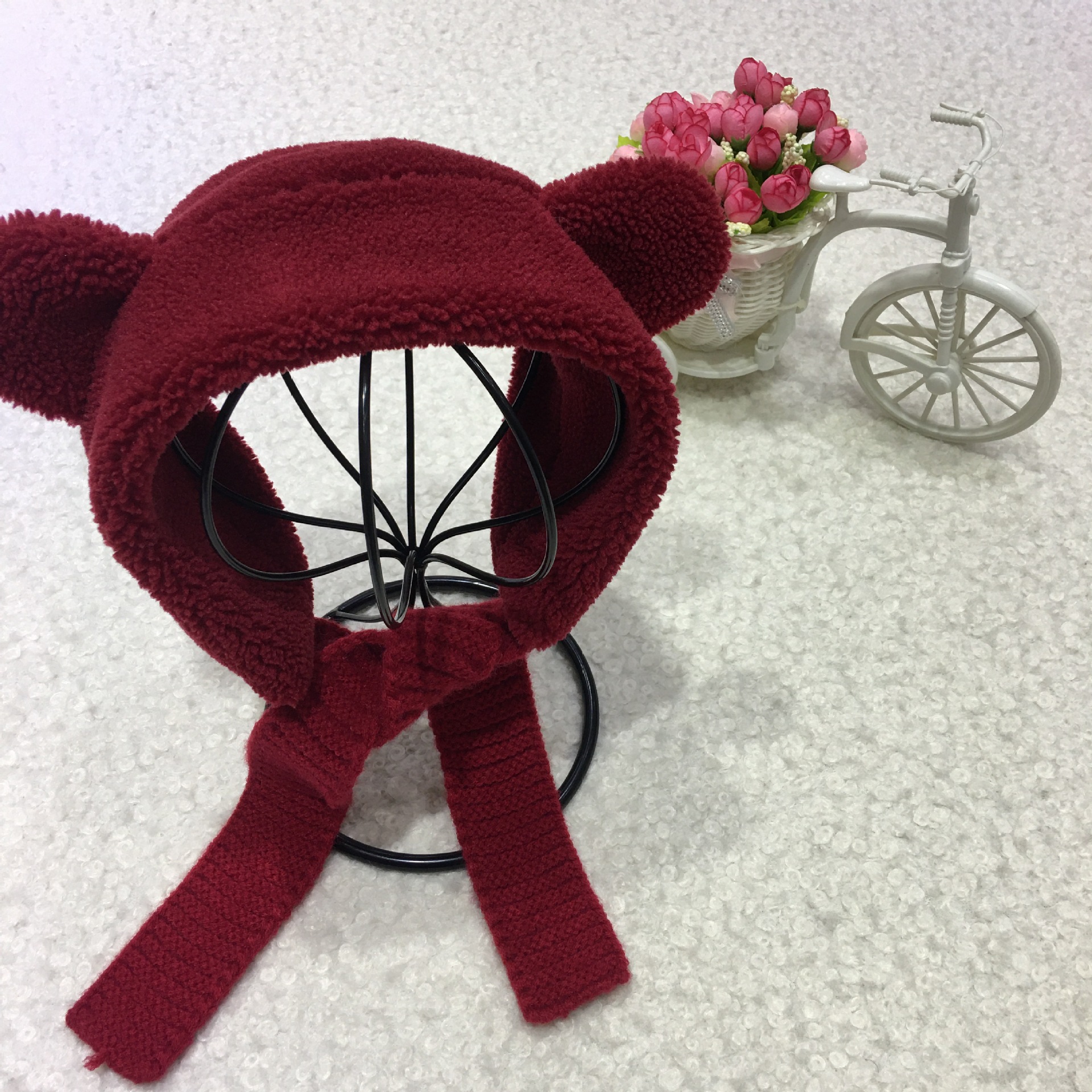 萌妹围巾秋冬韩国连帽子两用护耳帽围脖套装冬季保暖百搭韩版防寒