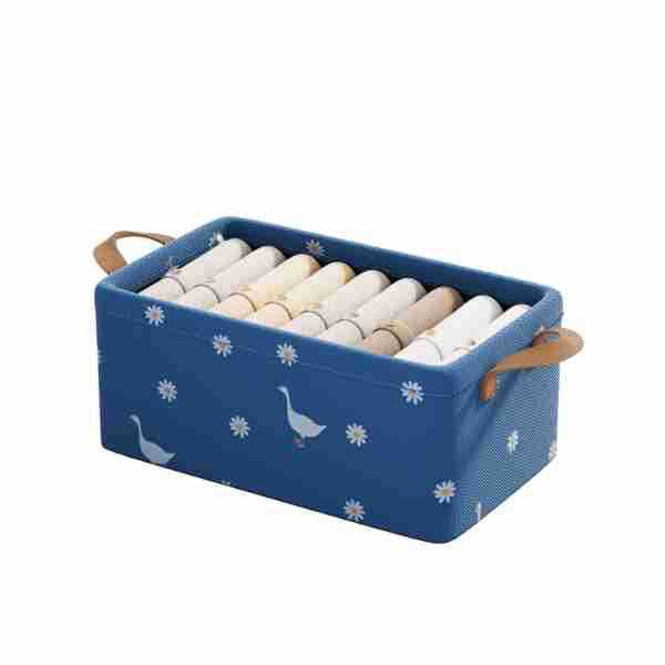 Clothing storage box, household living room and dormitory storage basket, wardrobe storage box, clothes and pants storage box, fabric organization box Item Picture