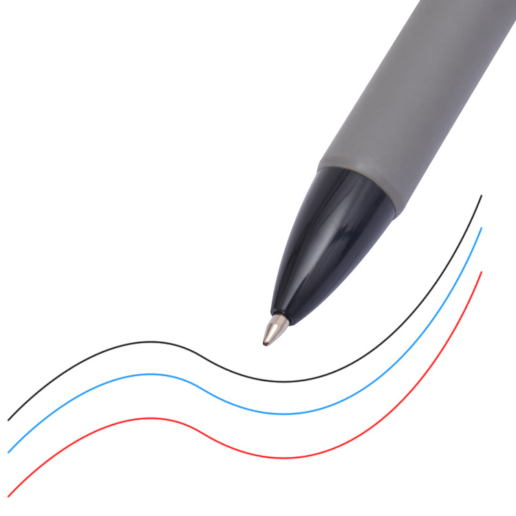 Tianfeng three-color Ballpoint Pen Black and White Barrel multi-color Pen wholesale 516D Office Press Ballpoint Pen Application Scenario