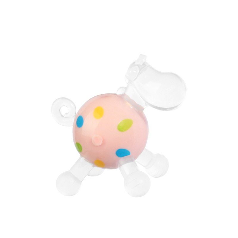 安抚牙胶婴儿磨牙玩具软硅胶防咬手安全无毒白底实物图