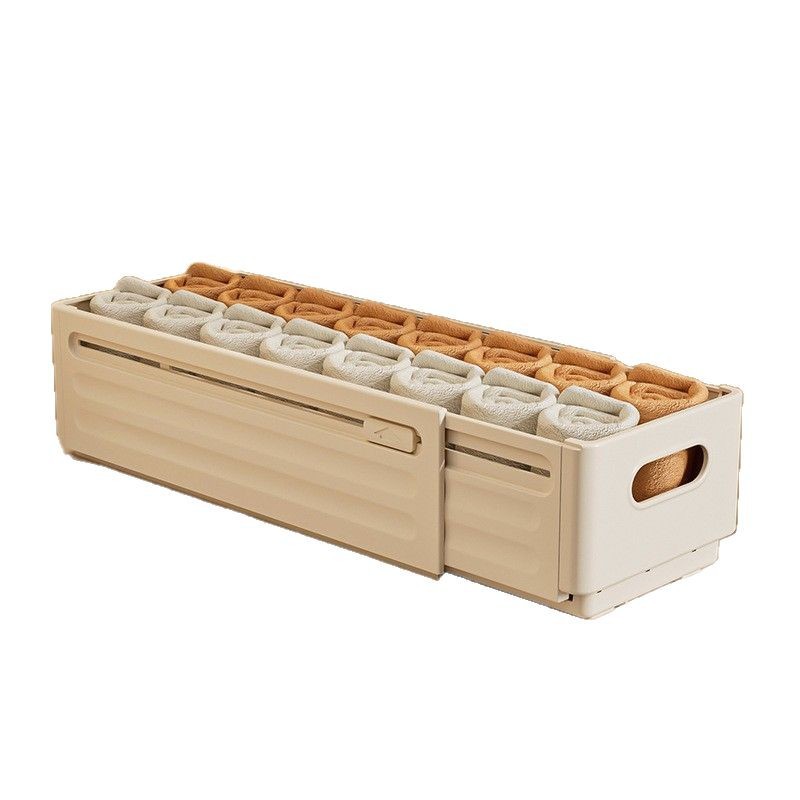 Sock storage box, bedroom retractable underwear and underpants organizing box, dormitory drawer for storing close-fitting clothes, a magic tool Item Picture