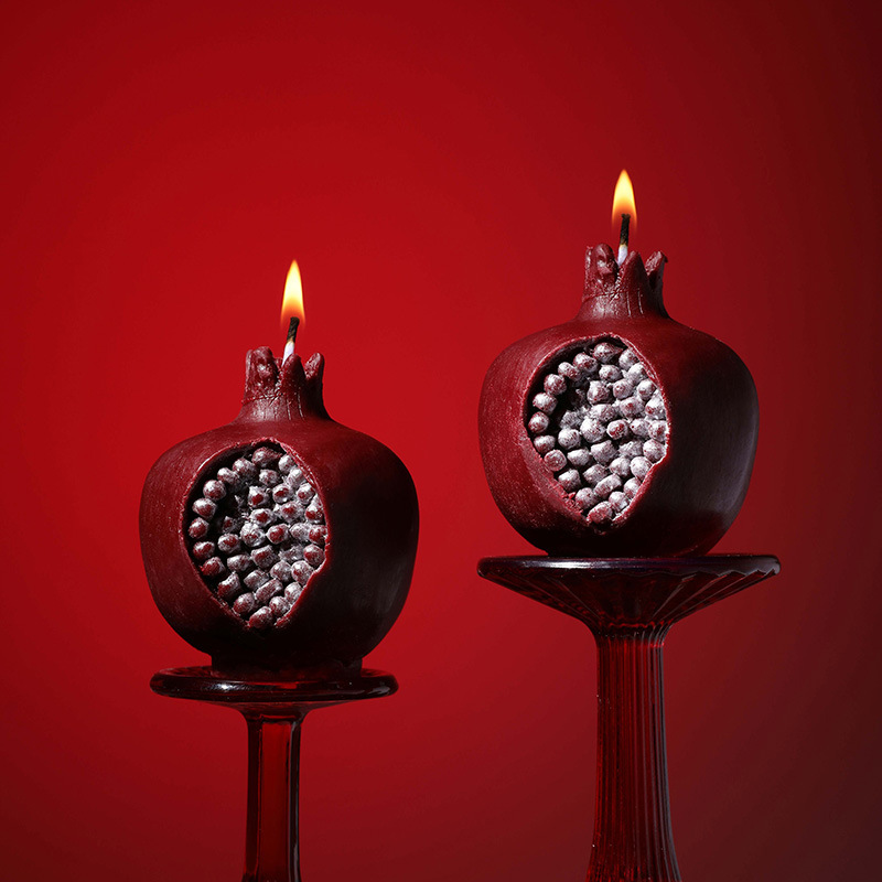 Cross-border low-temperature candles, red pomegranate niche fragrance, Everything goes well aromatherapy candles, indoor home festival gifts Specification image