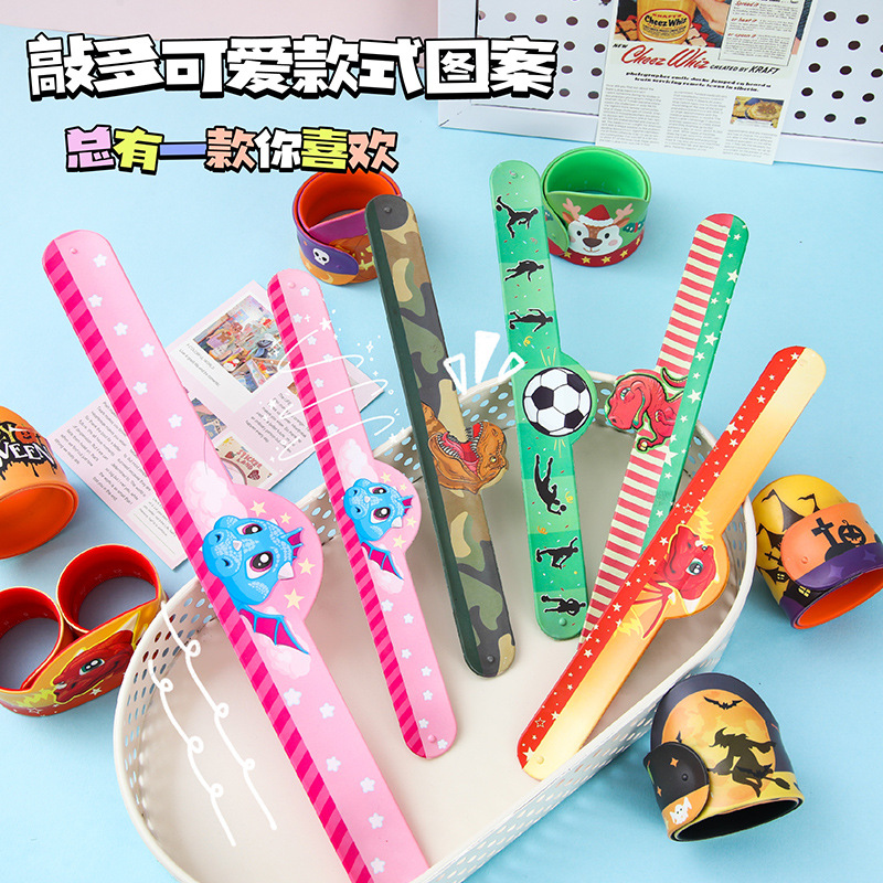 Cross-border bestsellers: Thermal transfer silicone pop rings, Halloween pop rings, Christmas pop rings, children's toy rulers details Picture
