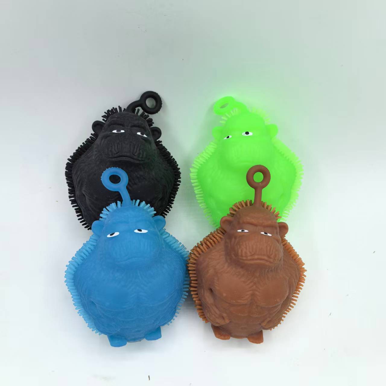 Wholesale of cartoon gorilla glowing inflatable fluffy balls for children's stress-relieving toys from the manufacturer Specification image