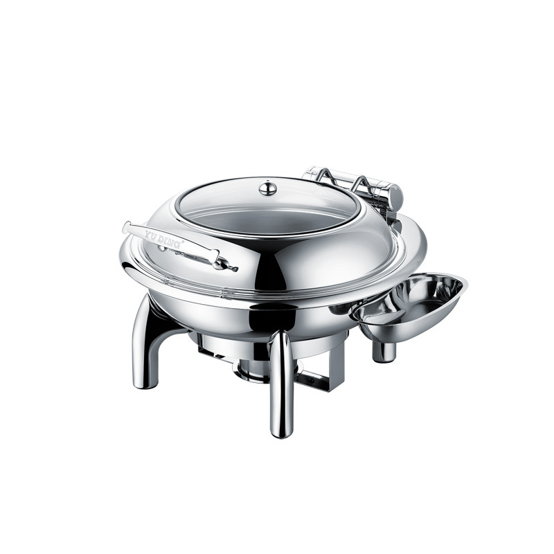 The multi-functional commercial circular and square mechanical buffer hydraulic glass-covered fryer is visually available Specification image