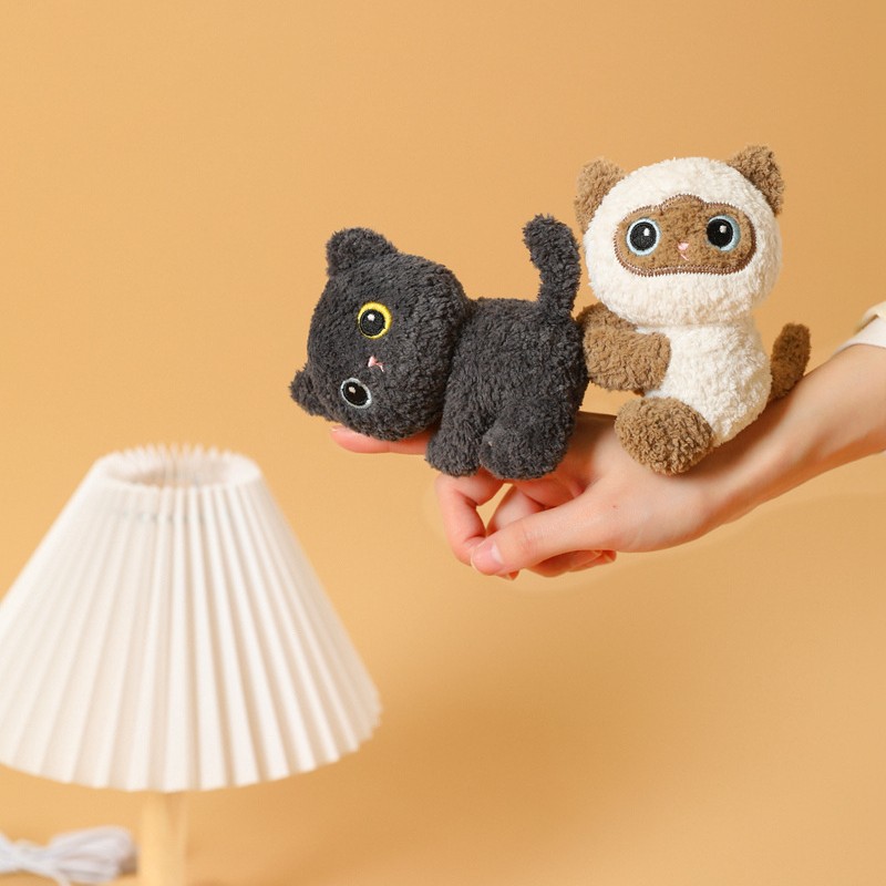 Cute doll computer clips, second-generation office desk companions, plush toys, desktop decorations, cats wholesale Specification image