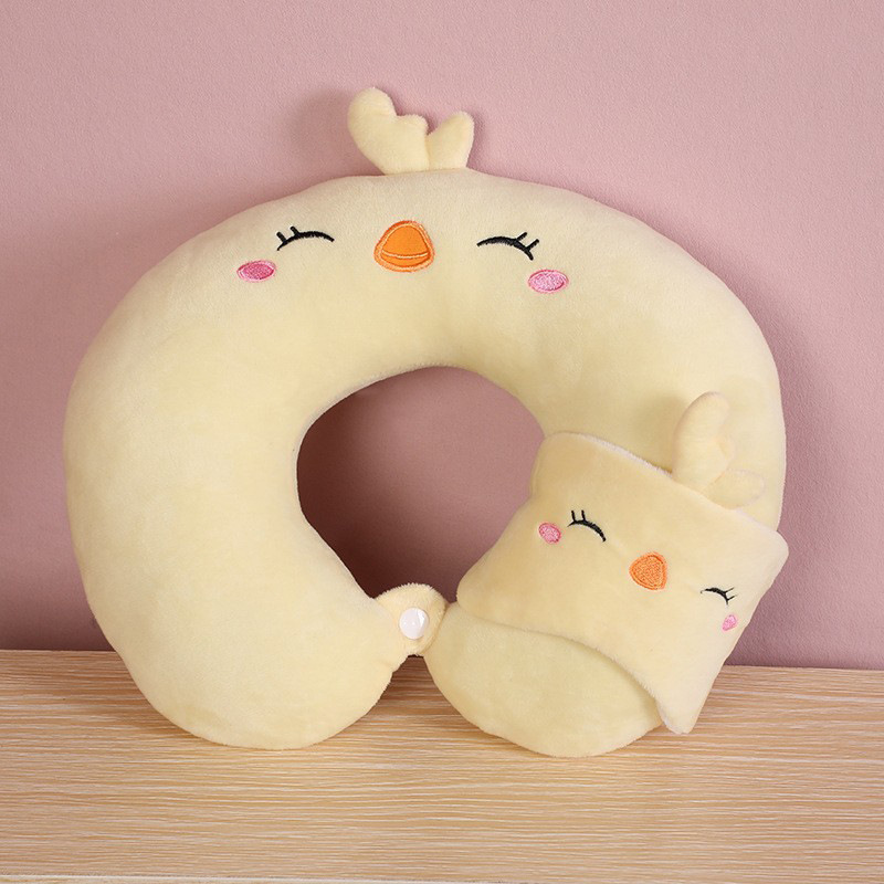 Custom-made cartoon animal U-shaped pillows, creative and simple eye masks, neck pillows, travel sets, night market and street stall U-shaped pillows by the manufacturer Application Scenario