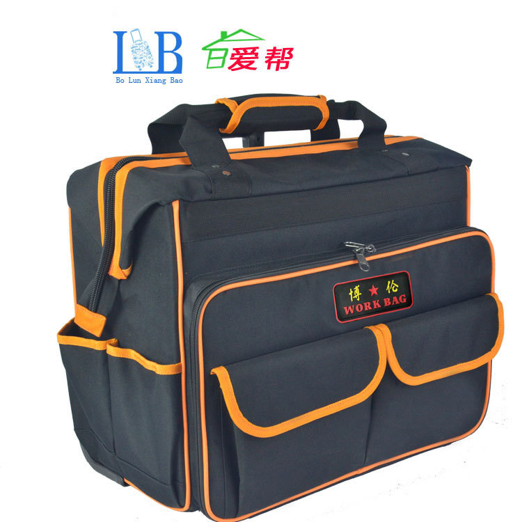 Powerful manufacturer, large tool bags, tool bags, ceiling decoration pull rod tool bags, hardware tool boxes, pull rod luggage bags Application Scenario