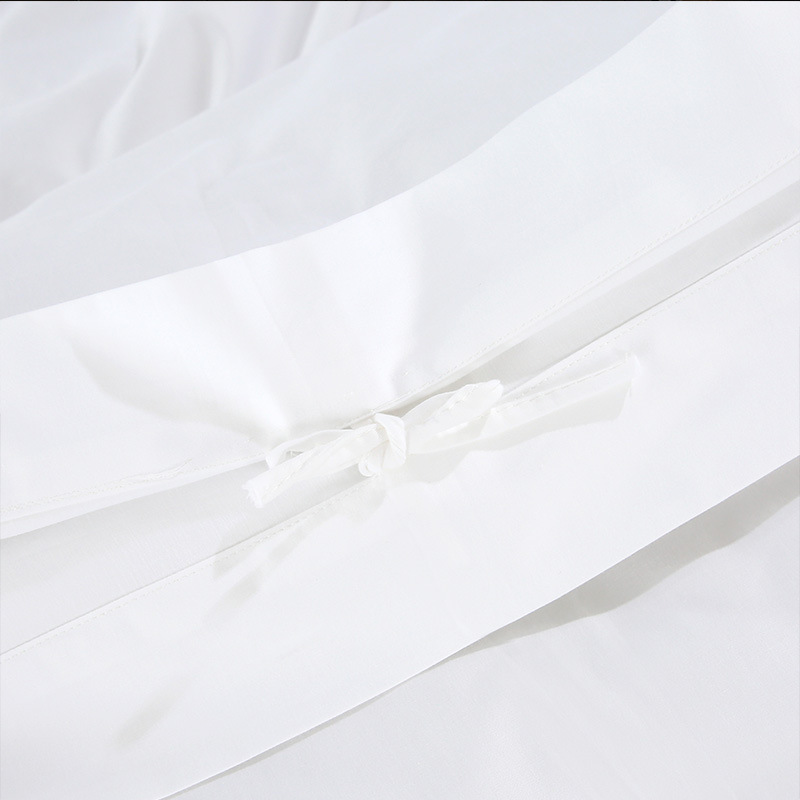 Five-piece pure cotton hotel and homestay bedding set, pure white bed sheet, hotel quilt cover, bed cover, hotel linen Application Scenario
