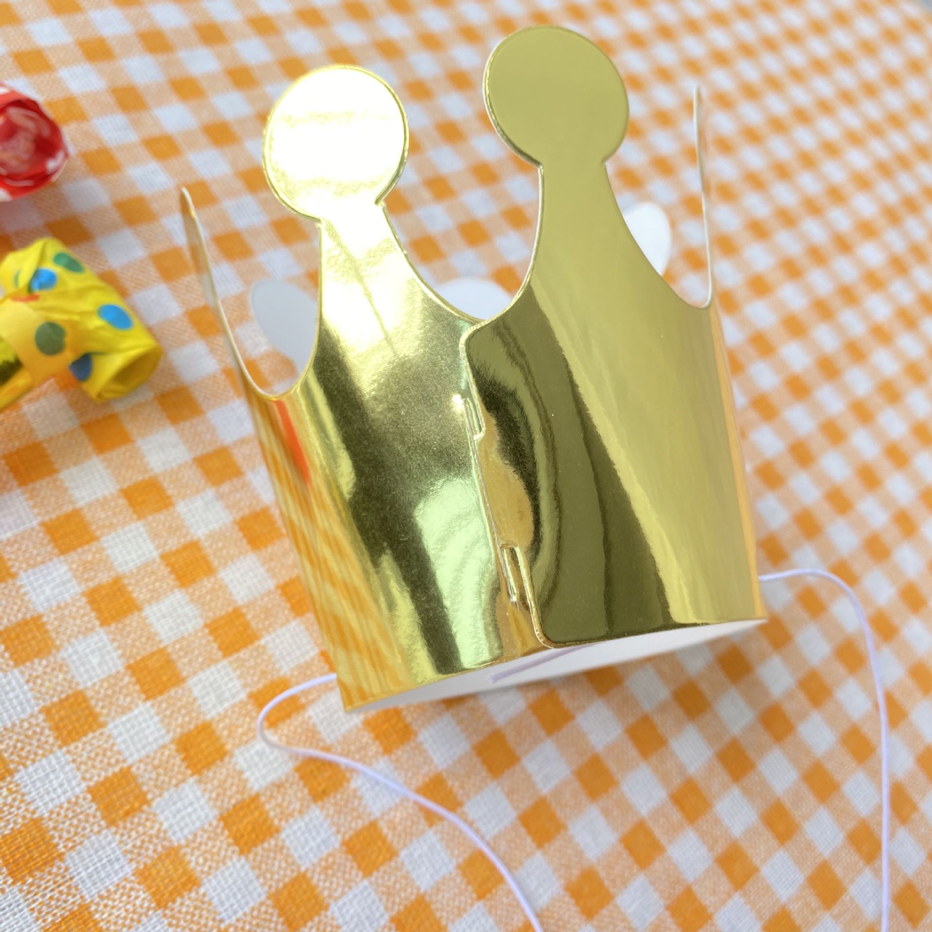 Mini gilded crown birthday hats, 10 sets of gold and silver small hats for children and adults, wholesale details Picture