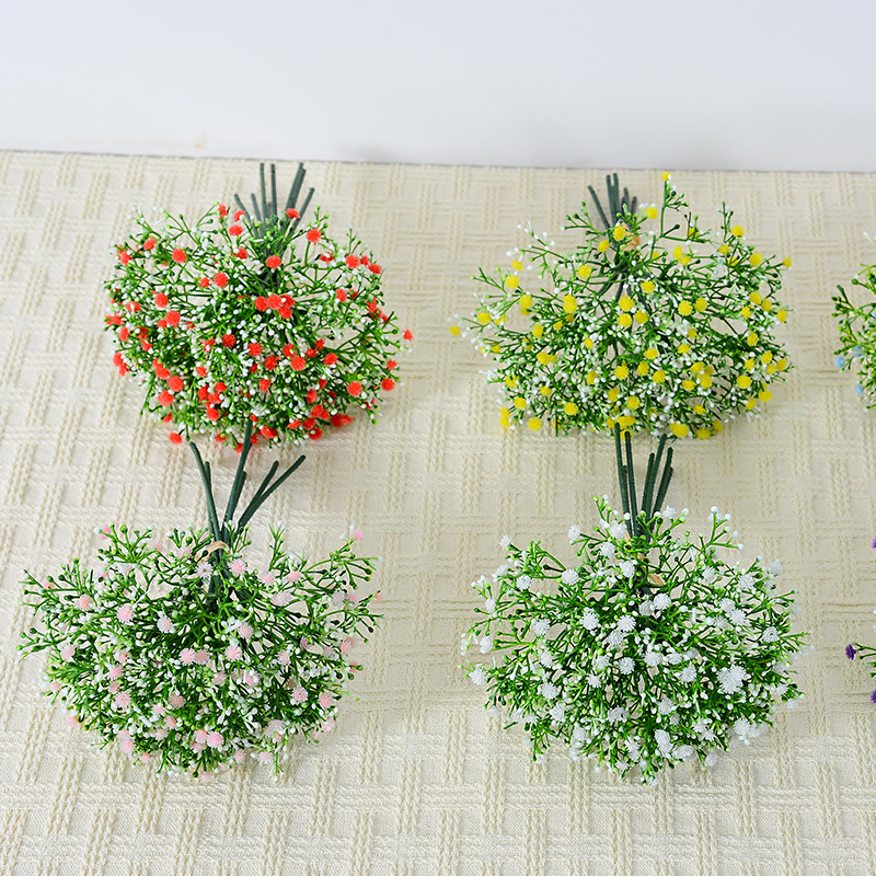 仿真满天星手感满天星仿真花把束手捧干花婚礼成品装饰假花