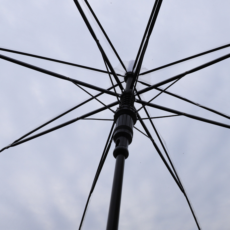 Wholesale of 8-bone transparent umbrellas, white and colored eco-friendly umbrellas, automatic umbrellas, disposable creative and popular umbrellas at street stalls Application Scenario