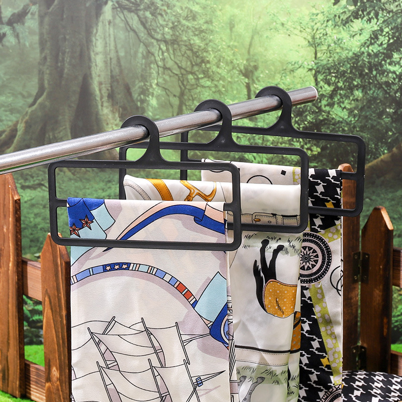 Simple winter new square plastic black scarf and silk scarf display stand, silk scarf and towel storage stand Specification image