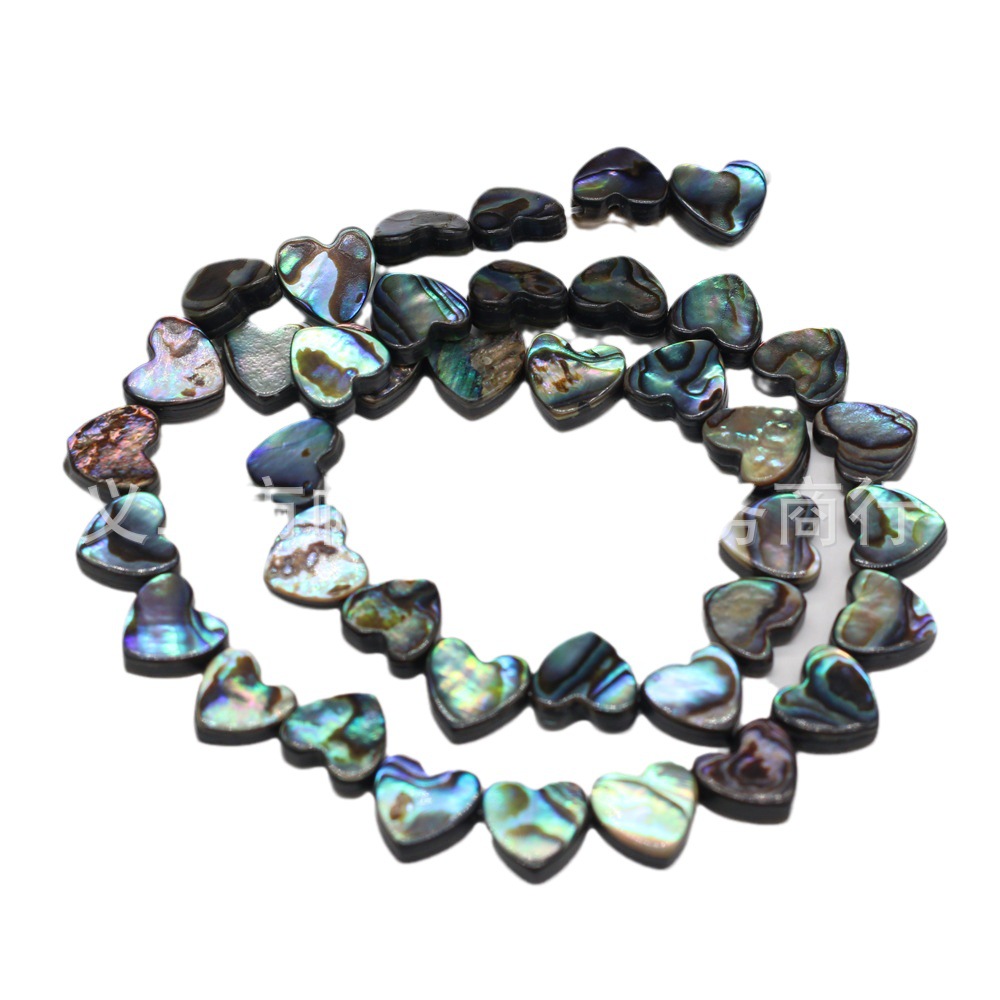 Natural abalone shells, various through-hole loose beads, diy jewelry accessories, handcrafted necklaces and pendants, batch Item Picture