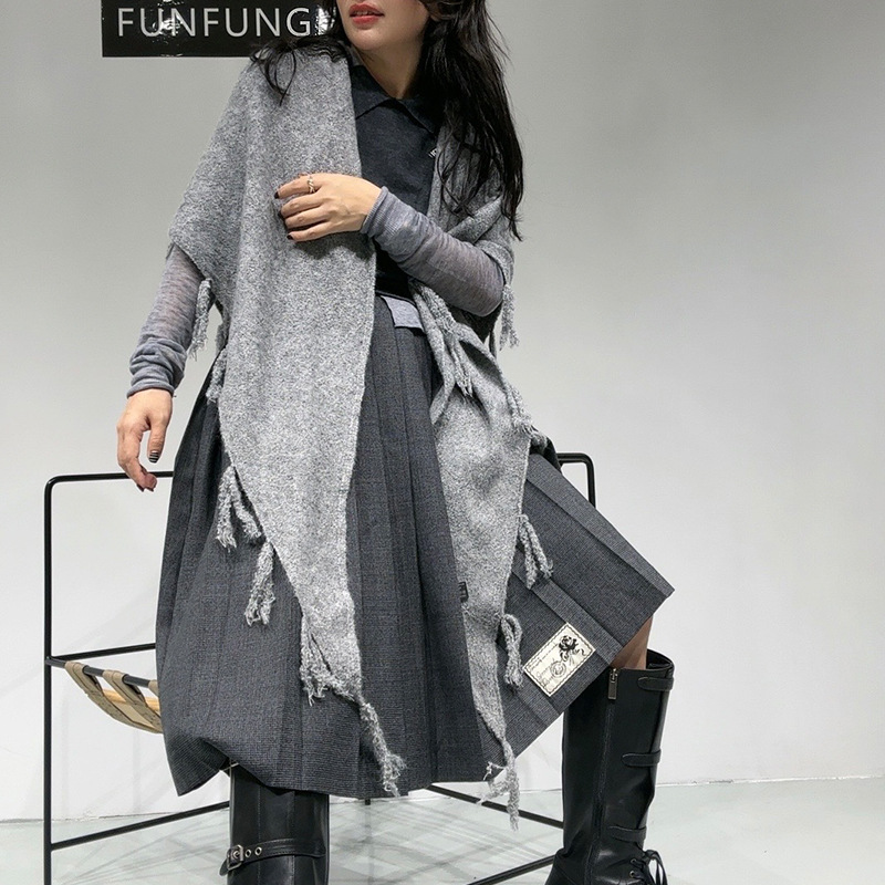 One-piece consignment of trendy new scarves for women, high-end and versatile, with a sense of atmosphere. Wool shawls for warmth, thickened fringed cashmere scarves. Wholesale at street stalls