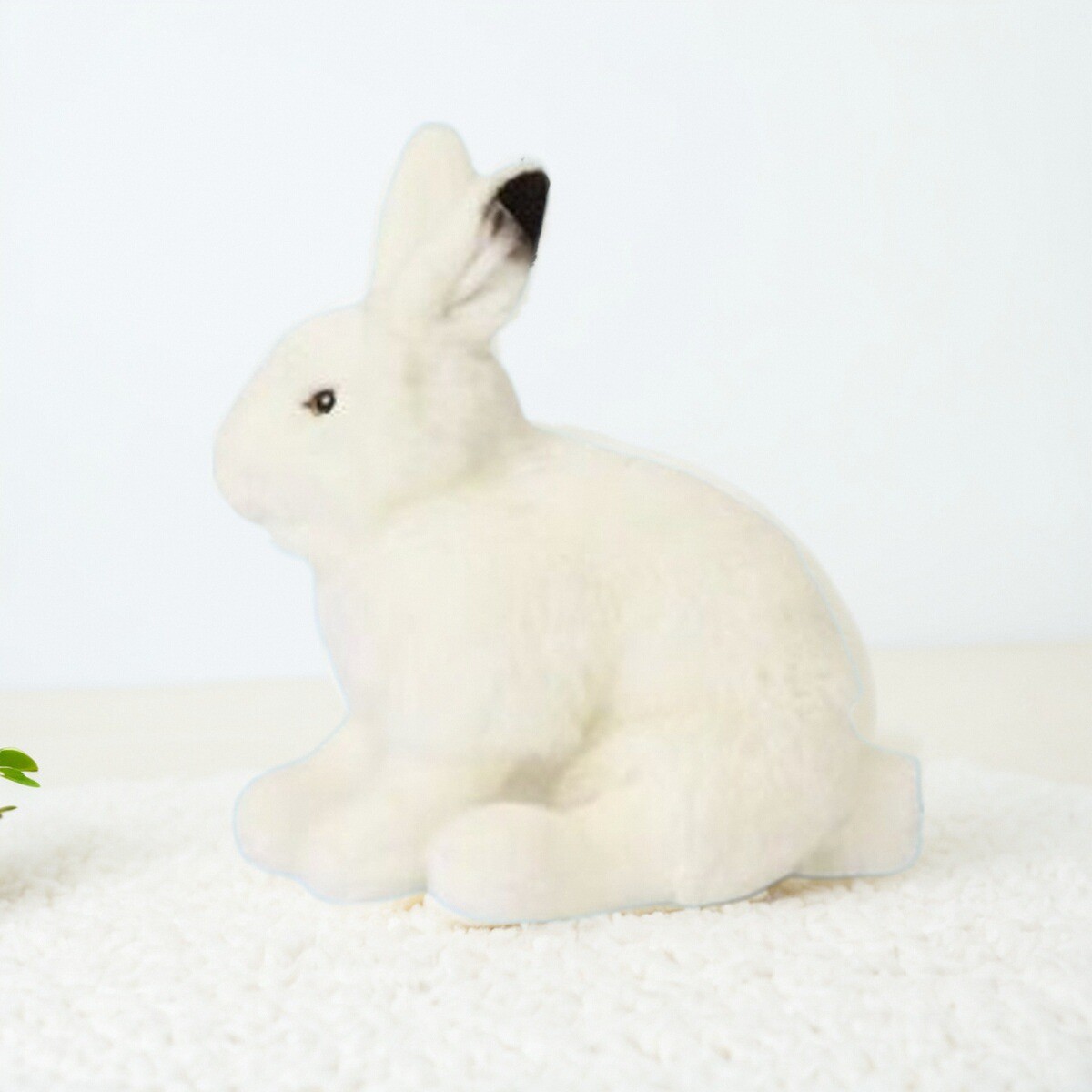 Simulated little rabbit plush toy animal model, cute rabbit doll, soothing cloth doll, sleeping pillow details Picture