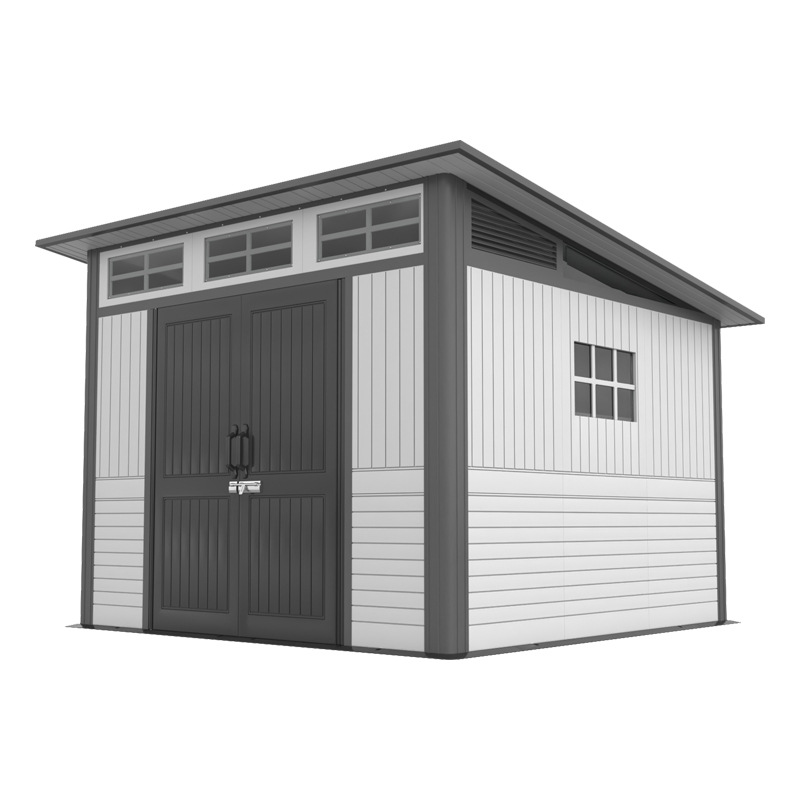 厂家直销户外花园庭院收纳储物工具房室外阳台临时活动板房组合屋白底实物图