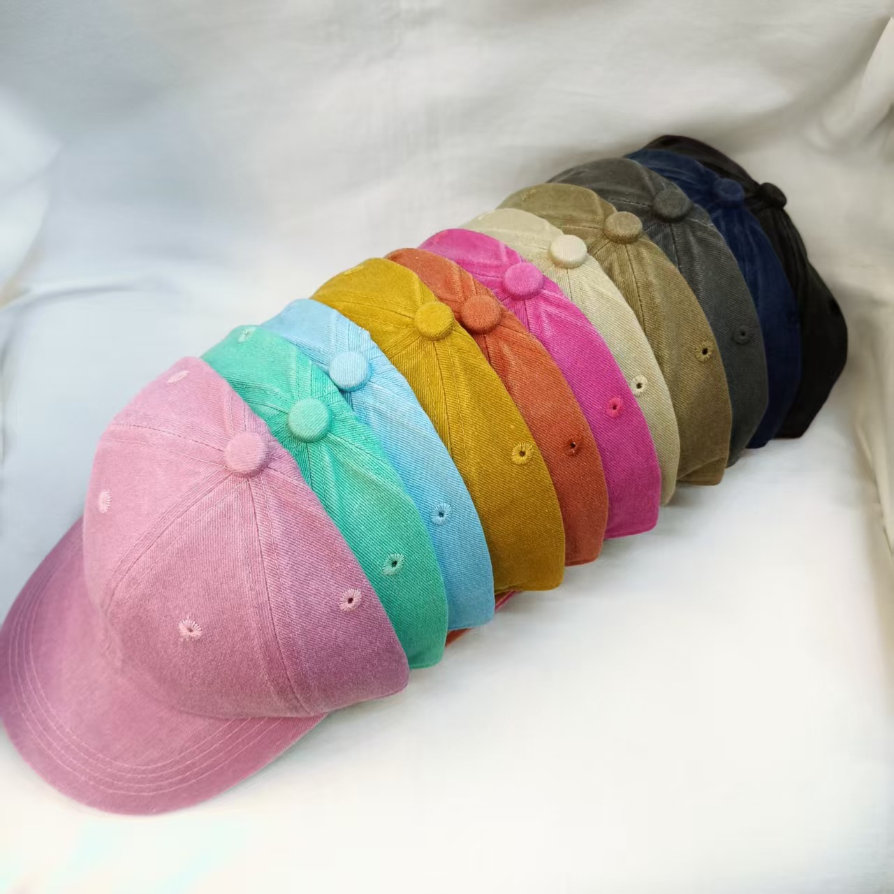 New children's washable baseball caps and baseball caps, suitable for both boys and girls, fashionable and cute, made of pure cotton Specification image