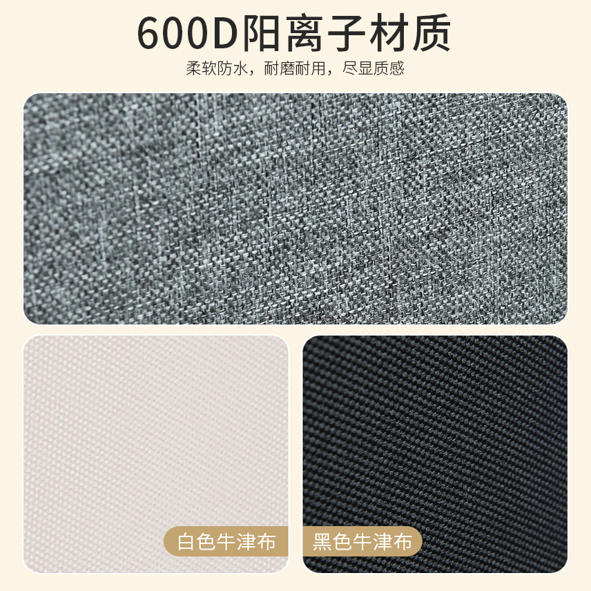 Large-capacity dirty clothes basket with wheels, Japanese-style fabric foldable bamboo frame storage basket, dirty clothes basket Specification image