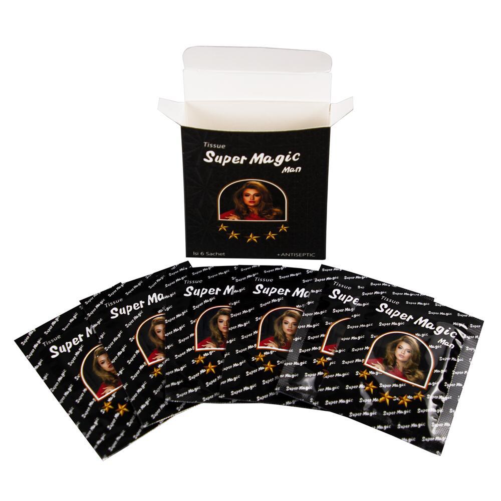 Portable male wet wipes, disposable external cleaning wet wipes, 6 pieces per box