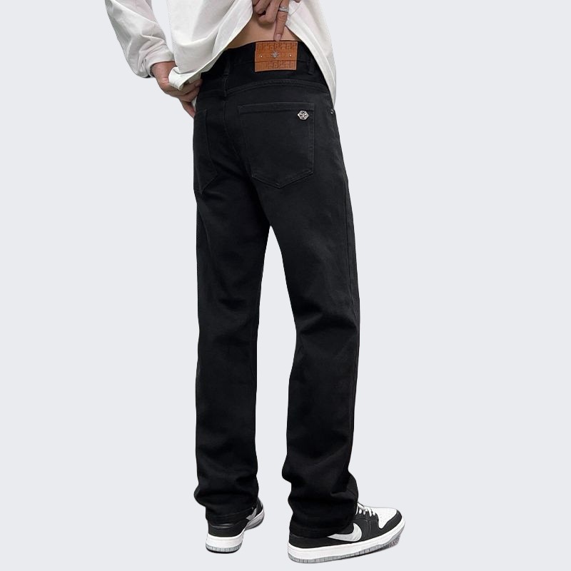 Best-selling men's wear /2025 Autumn/Winter new black jeans for men, loose and versatile straight-leg pants, casual trousers Specification image