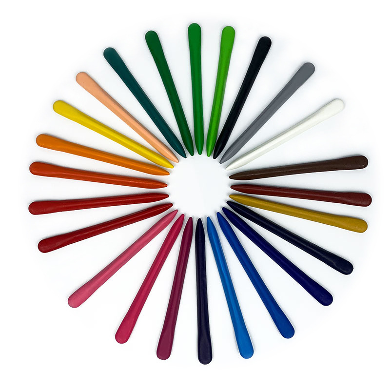 Qianhui crayons do not dirty hands and are washable. Colored pens, children's drawing, doodling, oil pastels, triangular rods, plastic crayons Item Picture