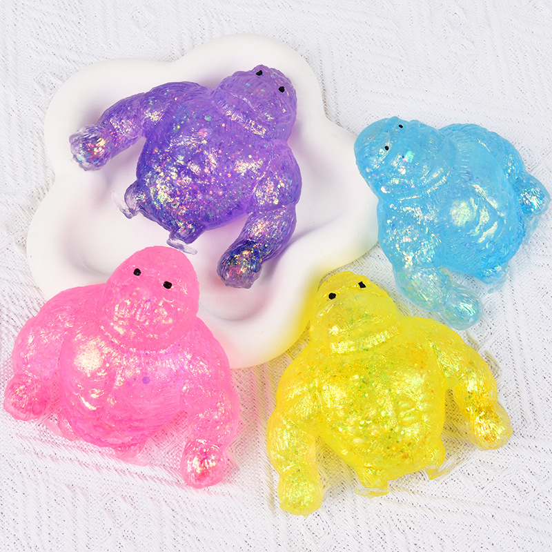 Aurora Maltose Pinching Fun Small Gorilla Pearl Light Stress Relief Slow Rebound Stress Relief Magic Tool Wholesale Release Toy Application Scenario