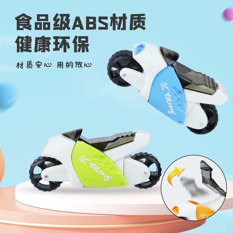 跨境厂家直销卡通学生学习卷笔刀摩托车系列造型削笔器创意批发产品图