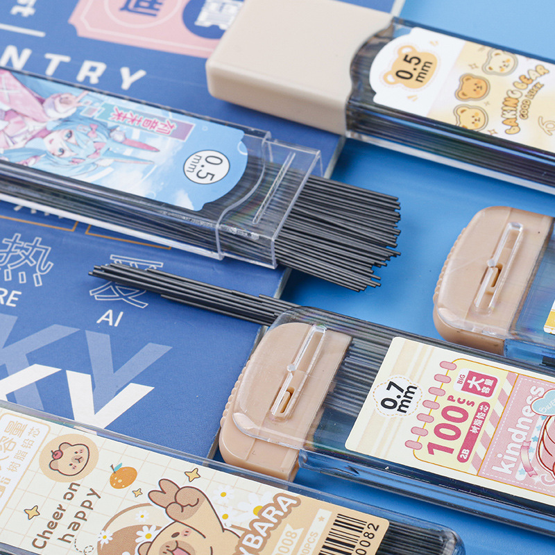 Cute cartoon activity pencil lead, mechanical pencil refill 2B lead, 0.5mm box-packed activity resin lead Specification image