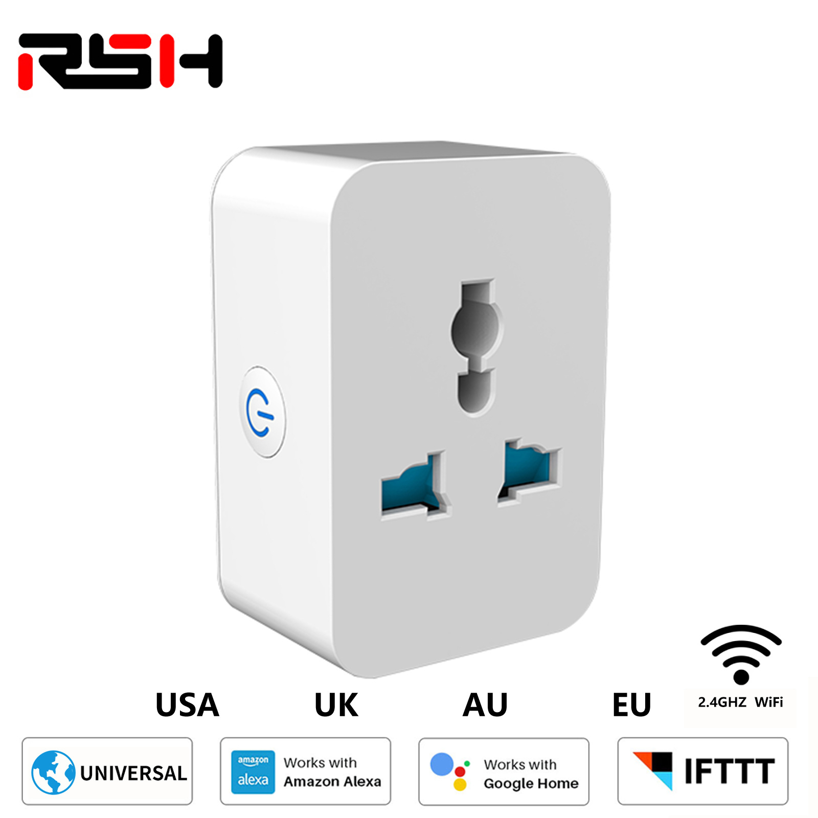 Aoki white smart zócalos enchufe inteligente control inalámbrico seguridad ahorro de energía hogar Specification image
