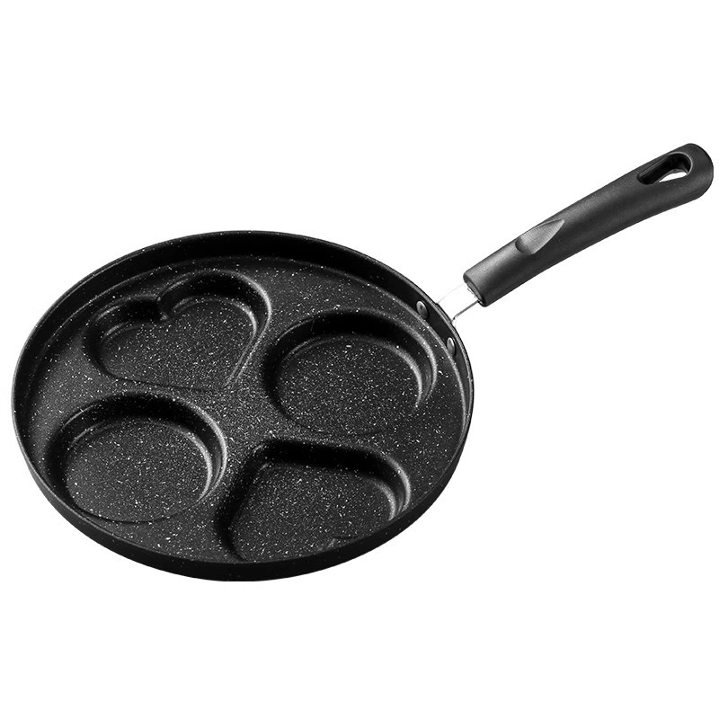 Four-hole non-stick egg-frying pan, tourmaline egg burger pan, multi-hole seven-hole egg dumpling special pot, induction cooker Item Picture