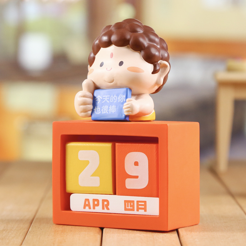 Creative design of small Buddha calendar ornaments, desktop wall calendar, calendar decoration, cartoon and cute Buddha ornaments wholesale details Picture
